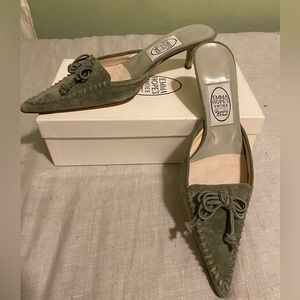 Emma Hope Green Suede Mules Size 41